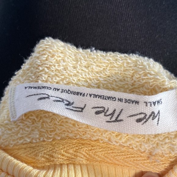 Yellow Wrap Crop Sweater Free People - Picture 6 of 6